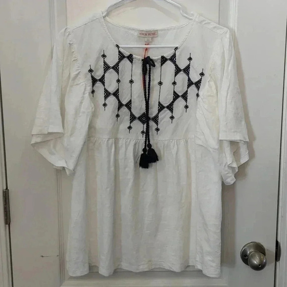 Knox Rose women's flutter short sleeve top - Picture 2 of 7